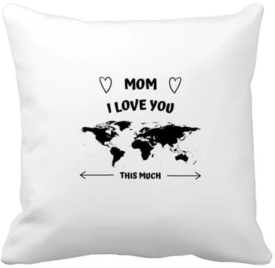 Akyol - mom i love you this much Kussen hoes - Mama - geweldige moeder - liefste moeder - verjaardag - cadeau - kado - bedankje - geschenk - 40 bij 40 cm
