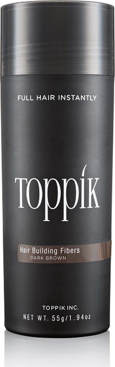 Toppik Hair Building Fibers Donkerbruin - 55 gram - Cosmetische Haarverdikker - Verbergt haaruitval - Direct voller haar