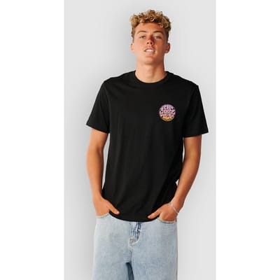 Rip Curl Wettie Passage Icon T-shirt Met Korte Mouwen Zwart S Man