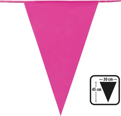 Boland - PE reuzenvlaggenlijn roze - Geen thema - Feestversiering
