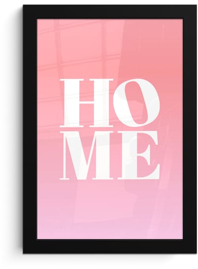 Poster in lijst - Fotolijst 20x30 cm - Posters - Home - Letters - Groot - Roze - Posterlijst zwart - Decoratie - Wanddecoratie woonkamer - Muurdecoratie slaapkamer