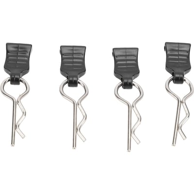 RC Auto Carrosserie Clip Pen met Treklipjes Eenvoudig te Installeren RC Auto Kap Clip R Pin voor 124008 124010 124006 144016 144018 gray