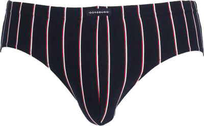 Gotzburg heren sport slip (1-pack) - donkerblauw met rood en wit gestreept