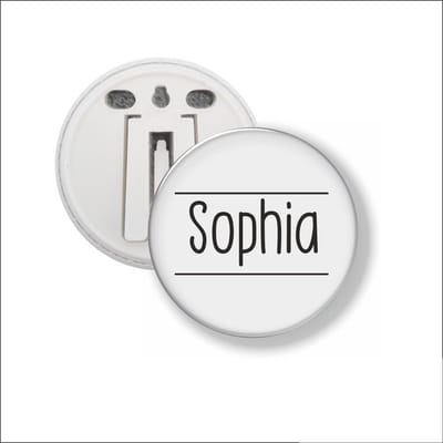 Button Met Clip 58 MM - Sophia