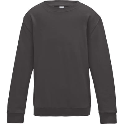 Just Hoods - AWDis Sweat Kinder - Charcoal (Heather) maat 9/11 (L)