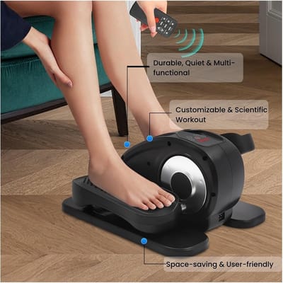 Onder Bureau Trainer - Zittende Pedaal - Actieve Werkdag - Stille Werking - 50W Vermogen - Zwart