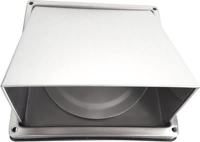 Weerbestendig rooster RVS Ø 150 mm met terugslagklep