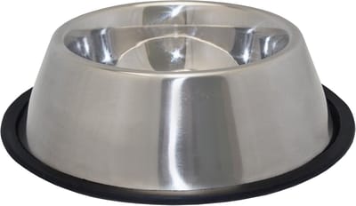 Hondenvoerbak - Voerbak Hond - Antislip Voeren - Vaatwasmachinebestendig - 16 cm - Zilver