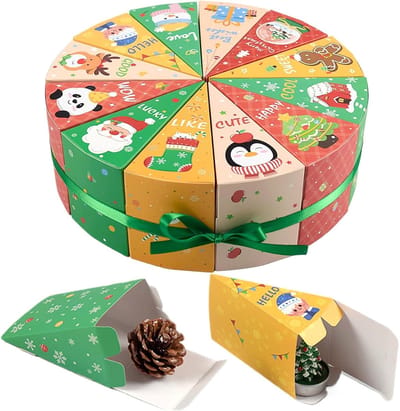 Dozen voor Adventskalenders, 12-delige opbergdoos voor snoep, Adventskalenderdozen voor Kerstmis om te vullen - voor bruiloften, feestdagen, volwassenen, kinderen, tieners