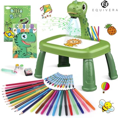 Equivera Tekenprojector voor kinderen - Dinosaur - Vanaf 3 jaar - 72 afbeeldingen