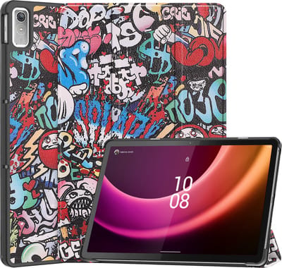 Hoes - Geschikt voor Lenovo Tab P11 (2e / 2nd Generatie) - Dun & Stevig - Trifold Bookcase - Hard Cover - Hardcover Book Case - Tablet Hoesje - Graffity