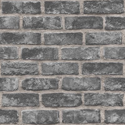 DUTCH - WALLCOVERINGS - Behang - bakstenen - zwart