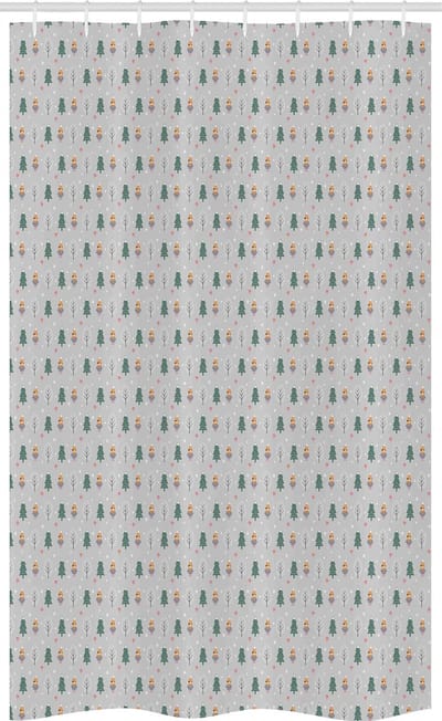 ABAKUHAUS douchegordijn – jagergroen aprikoos – 120×180 cm, polyester, haakjes