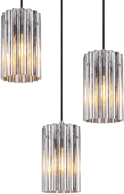 Globo - hanglamp - CAYDEN - staal - glas - Ø 39cm - E27 - 15747-3H