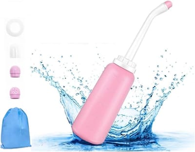 Peri Fles - Bidet Fles - Intieme Reiniging - Ergonomisch Gebogen Mondstuk - 500 ml - Wit