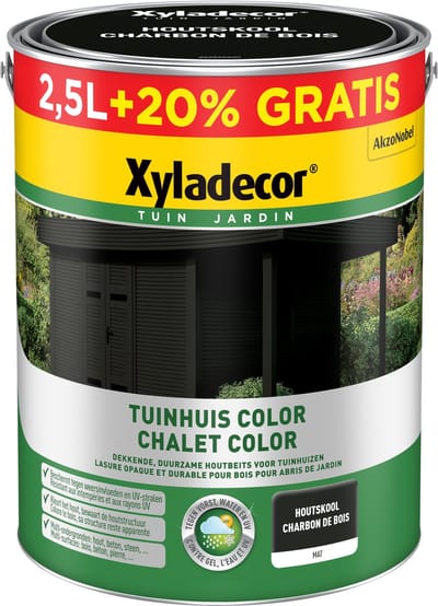 Xyladecor - Tuinhuis Color - Houtskool - 3 L