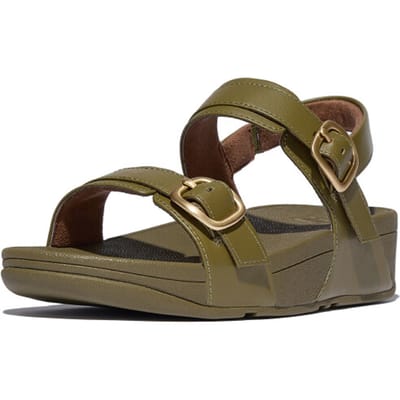 FitFlop Damen Sandalen Lulu Adjustable Sandal-Leather ES6 Camo-Green-39