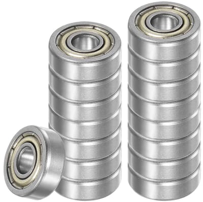 16 Stuks 604-ZZ Groefkogellagers - 4mm Boorgat, 12mm Buitendiameter, 4mm Dikte - Dubbel Metaal Beschermd, Geschikt voor Industriële Toepassingen, Hoogwaardige Staalkwaliteit