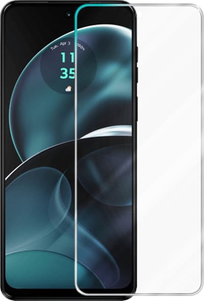 Cadorabo Screenprotector geschikt voor Motorola Moto G14 - Pantser film Beschermende film in KRISTALHELDER Geharde (Tempered) display beschermglas in 9H hardheid met 3D Touch
