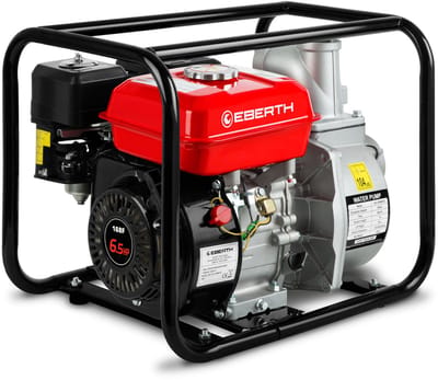 EBERTH 6,5PK Waterpomp 60.000 l/u 30m 3" Benzine Vuilwater 4-Takt Motor