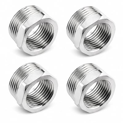 Reducer 3/4 naar 1/2 inch - 4 stuks adapter - roestvrij staal - geschikt voor industriële toepassingen - ShopVlot