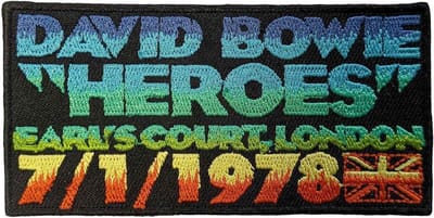 David Bowie - Heroes Earls Court Patch - Zwart