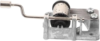 Muziek Beweging - Muziekdoos Mechanisme - Muziekdoos Maken - Handzwengel Aangedreven - 8x3.5x2 cm - Zilver