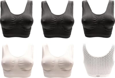 Comfort BH Sport BH Sweet Angel Black&White 5pack 3x zwart - 2x wit