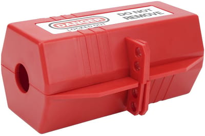 Dailygoods - Stroomkabelslot - Stekkerslot - Vergrendeling voor meerdere gebruikers - Rood - Geschikt voor industriële omgevingen - Veiligheid voor el...