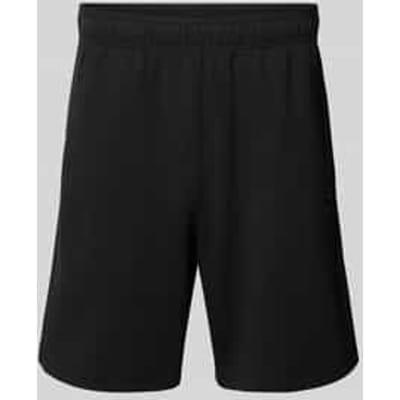 Sweatshorts met elastische band en labelstitching