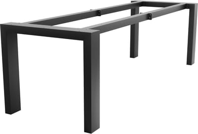 MetaloPro Tafelonderstel Etamin Extreme – Zwart Stalen Frame in Industriële Stijl – Robuust en Minimalistisch Onderstel voor Grote Eet- en Werktafels 220x80x72cm