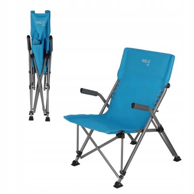 NILS CAMP Campingstoel Blauw - Compact en comfortabel