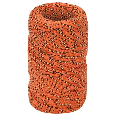 vidaXL - Boottouw - 2 - mm - 25 - m - polypropyleen - oranje