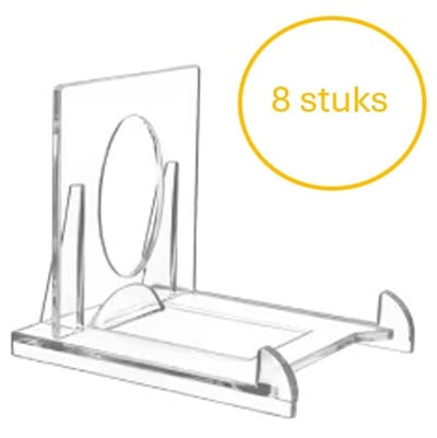 8 stuks kaart houder – kaarthouder – geschikt voor toploader, magnetische kaarthouder en graded slabs – acryl – transparant - verstelbaar