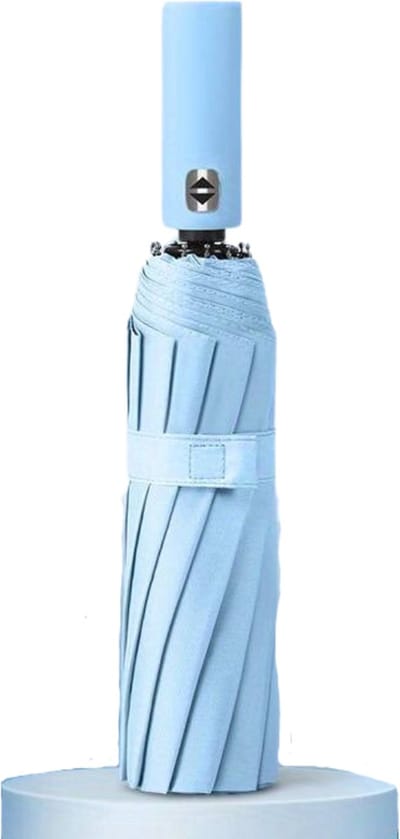 Nivard Windproof Paraplu - Opvouwbaar - Moderne Stormparaplu - Stormproef - Automatisch Uitklapbaar - Umbrella - Blauw