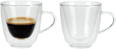 Cosy & Trendy Dubbelwandige glazen - 2x st - 160 ml - transparant - glas - Espresso koffieglazen - kleine glazen