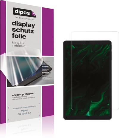 dipos – 2x Beschermfolie geschikt voor Digma Pro Spark 8.7 | Krasbestendige & heldere Screenprotector Ultra-Thin