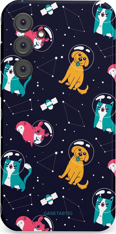 Casetastic Hoesje Geschikt voor Samsung A35 - Stijlvolle Beschermende Duo-layer Case - Sterrennacht Dieren