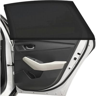 Zonnescherm Auto - Zonnescherm voor Zijruit Bescherming Baby en Kind - Zwart