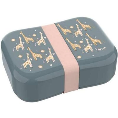 Lunch Buddies Broodtrommel Giraffe 18,5 X 13 X 6,5 Cm Donkergrijs