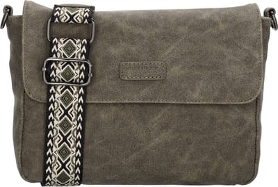 Beagles Malaga Crossbody Schoudertas met Trendy Schouderband - Olijfgroen