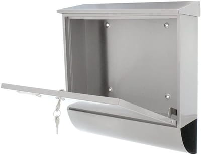 Brievenbus met rol - Postbak buiten - Post veilig ontvangen - Roestvrij staal - 38.5 x 41 cm - Inox