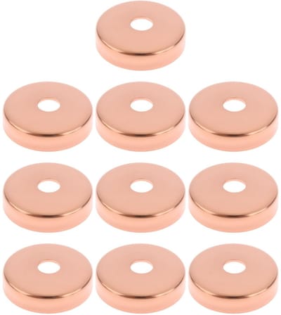 Dailygoods- Koperen Eindkap - 10 Stuks - Buitendiameter 27 mm - Gatdiameter 6,35 mm - Hydraulische/Pneumatische Systemen - Duurzaam Koper - Fittingen