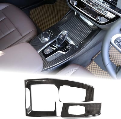Carbon Fiber Stijl Center Console Gearbox Decoratie Paneel voor BMW X3 X4 G01 G02 2018 2019 - Accessoires voor Interieur, Auto Styling, Dashboard Verfraaiing