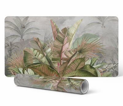 Gamingmuis- en toetsenbordmat met tropische jungleprint, 100x50 cm