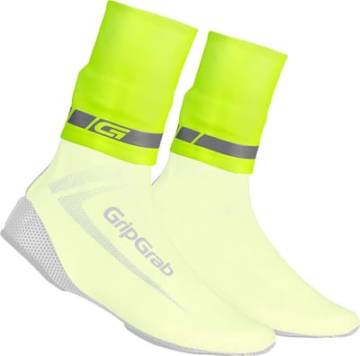 GripGrab - CyclinGaiter Hi-Vis Regen Wielren Overschoenen Cuffs Neopreen Manchetten - Geel Hi-Vis - Unisex - Maat S/M