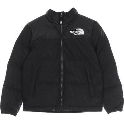 Retro Nuptse zwarte donsjas voor meisjes, bedrukt uit 1996