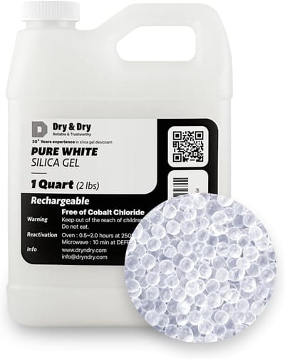 Droogkorrels - Vochtvreter - Bescherming tegen vocht - Herbruikbaar - 1.9 LBS - Wit