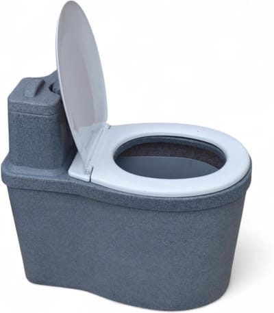 Composttoilet Scheidtoilet - Campingtoilet Droogtoilet - Milieubewust Kamperen - Geurafvoer Ribbelslang - 66.5 x 37.5 x 64 cm - Graniet