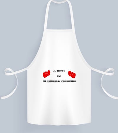 Akyol - jij bent de zus die iedereen zou willen hebben Keukenschort - Zus - geweldige zus - liefste zus - verjaardag - cadeau - kado - bedankje - geschenk - 82 bij 71 cm
